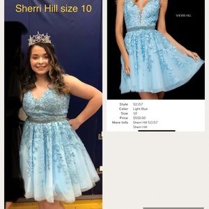 Sherri Hill size 10 light blue